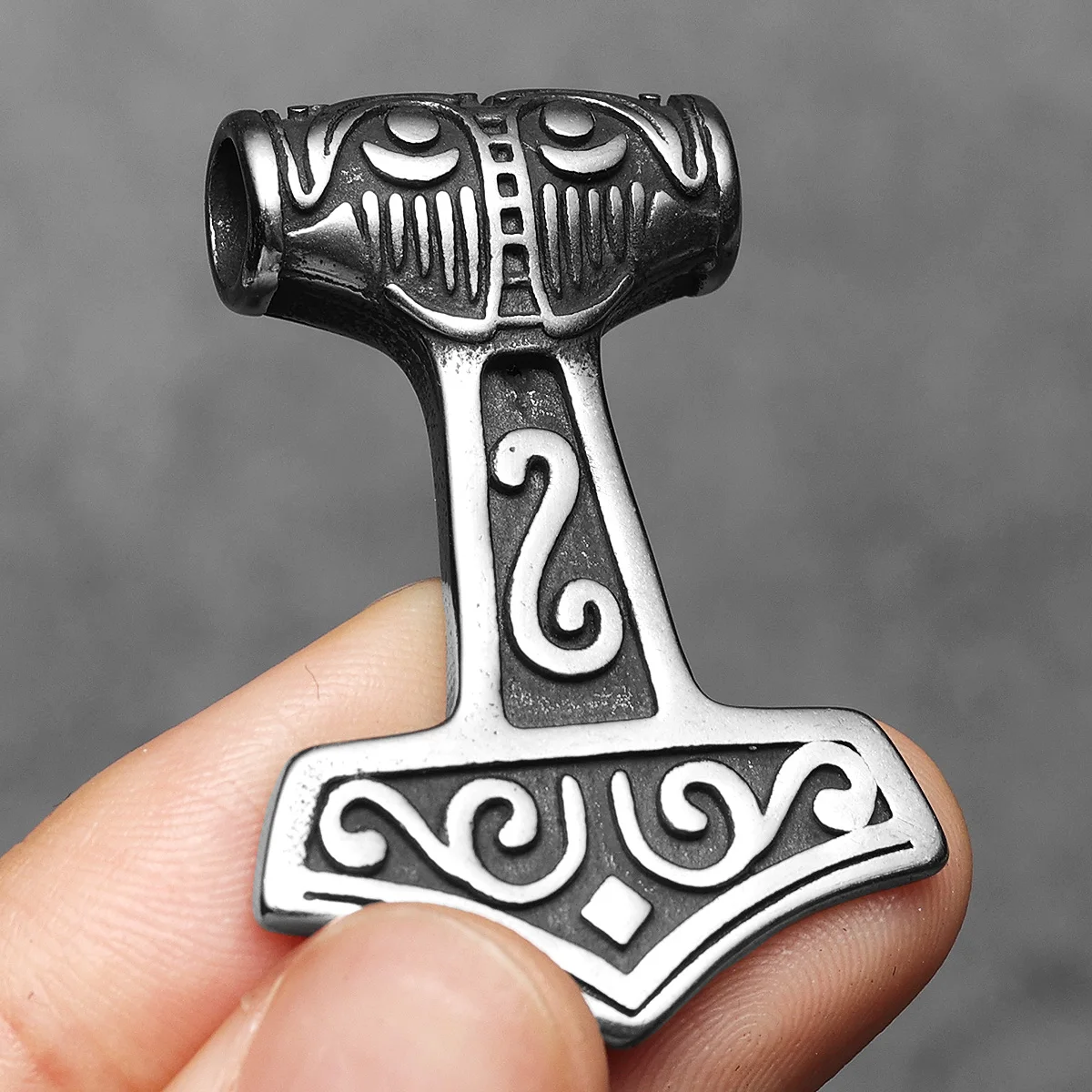 Sculpt Rings™ Norse Thor’s Hammer Amulet – 316L Stainless Steel Mjölnir Pendant Necklace