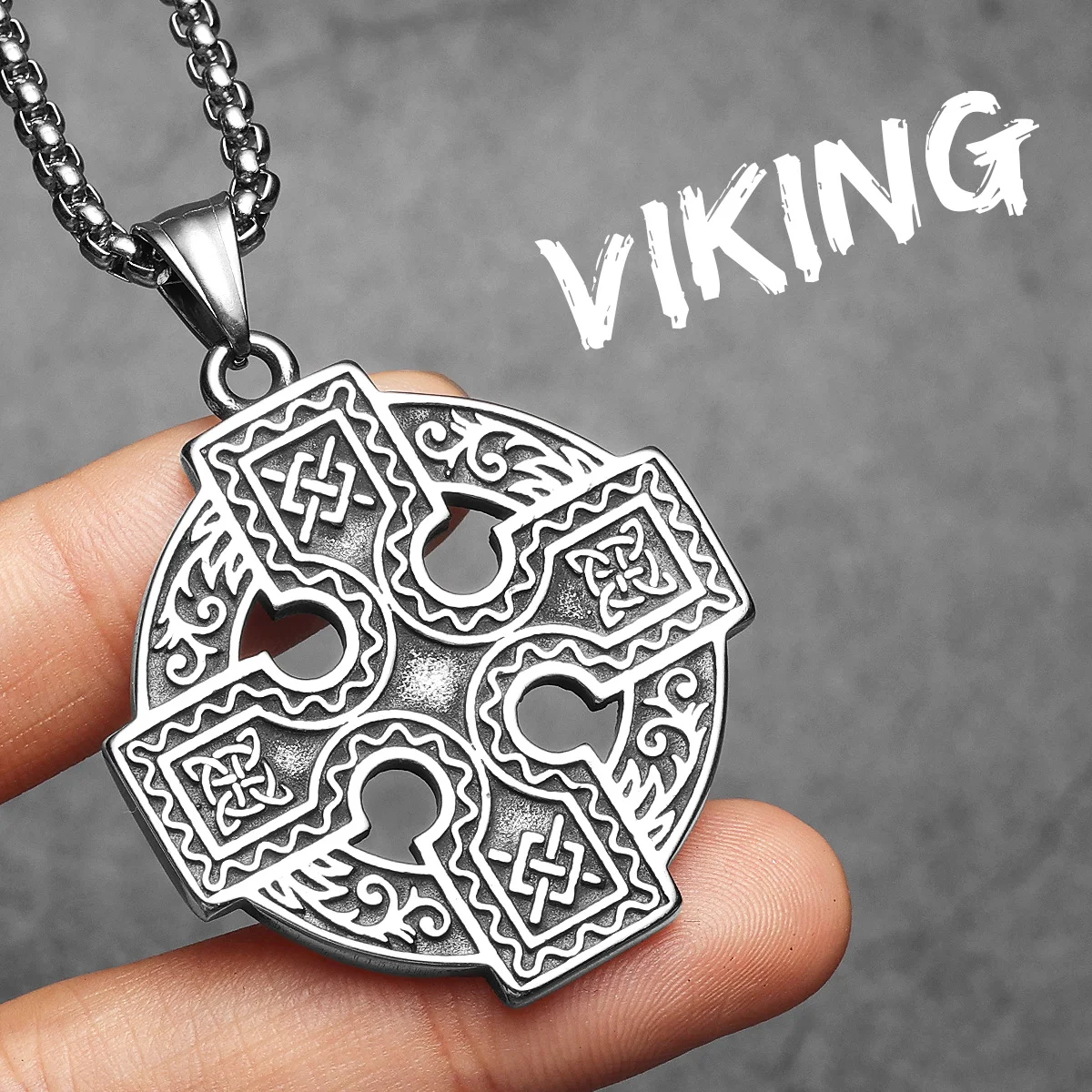 Viking Celtic Knot Cross Pendant – Norse Amulet by Sculpt Rings™ | 316L Stainless Steel