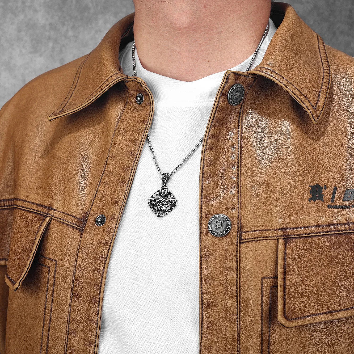 Viking Celtic Cross Pendant – Norse Knotwork by Sculpt Rings™ | 316L Stainless Steel