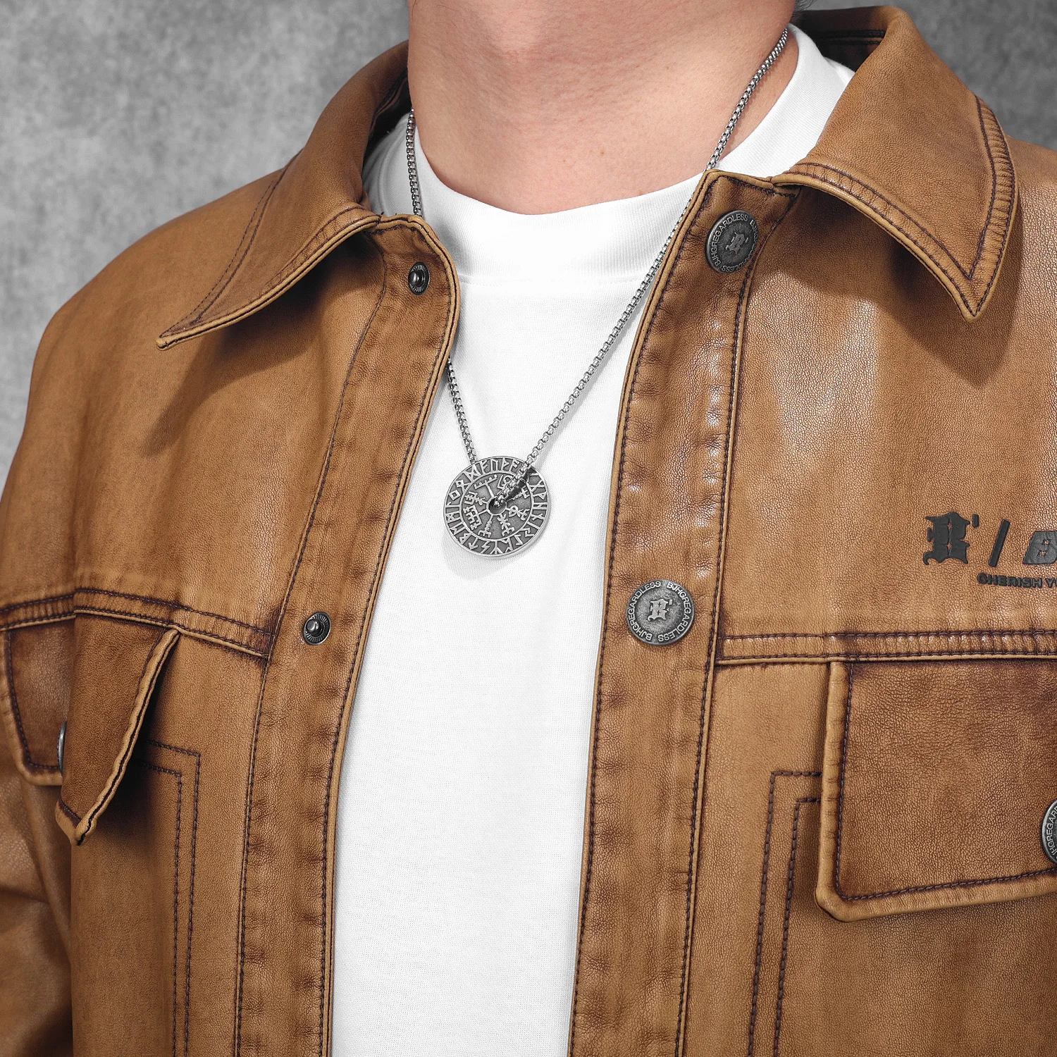 Viking Compass Rune Pendant – Sculpt Rings™ | 316L Stainless Steel Norse Symbol Necklace