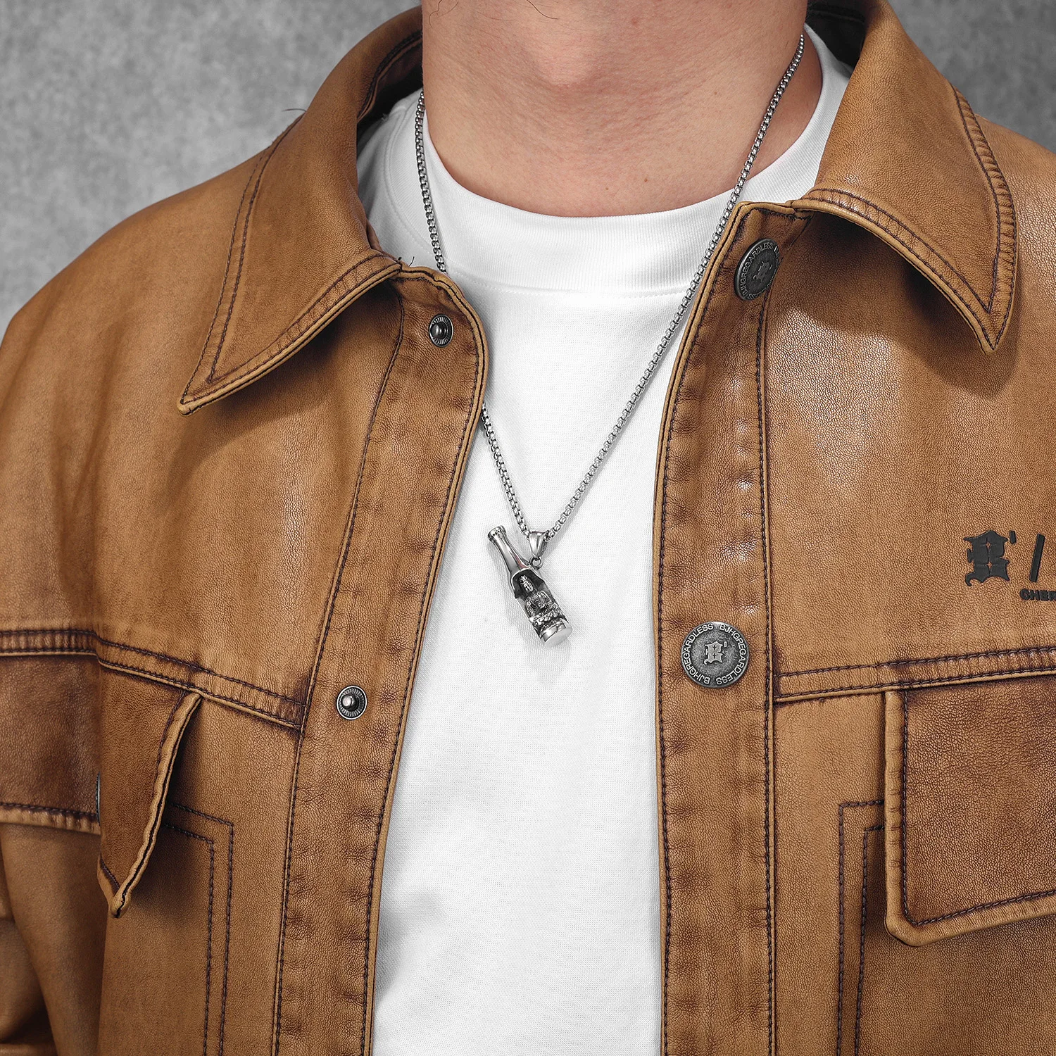 Sculpt Rings™ Buddha Beer Bottle Opener Pendant Necklace – 316L Stainless Steel Punk Jewelry