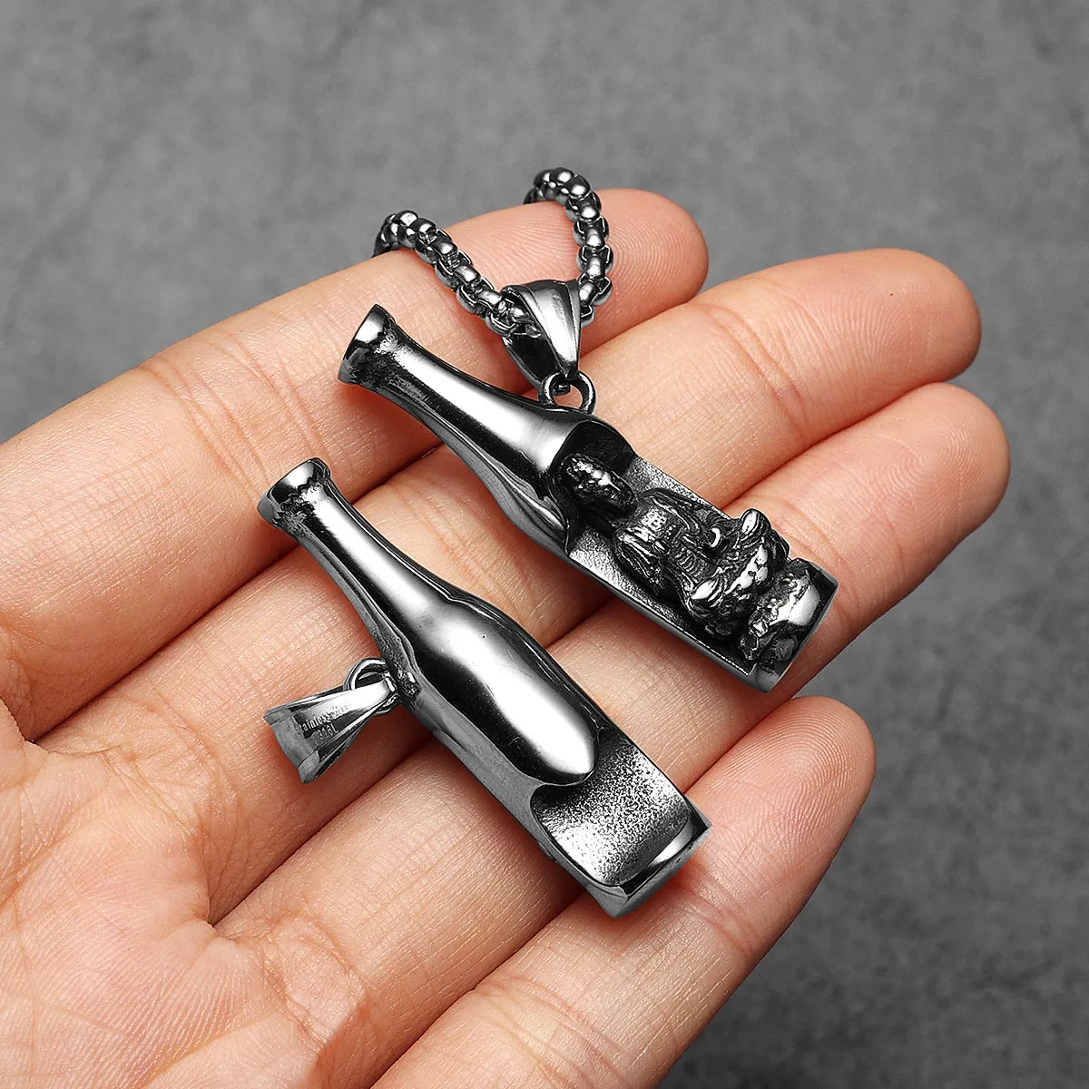 Sculpt Rings™ Buddha Beer Bottle Opener Pendant Necklace – 316L Stainless Steel Punk Jewelry