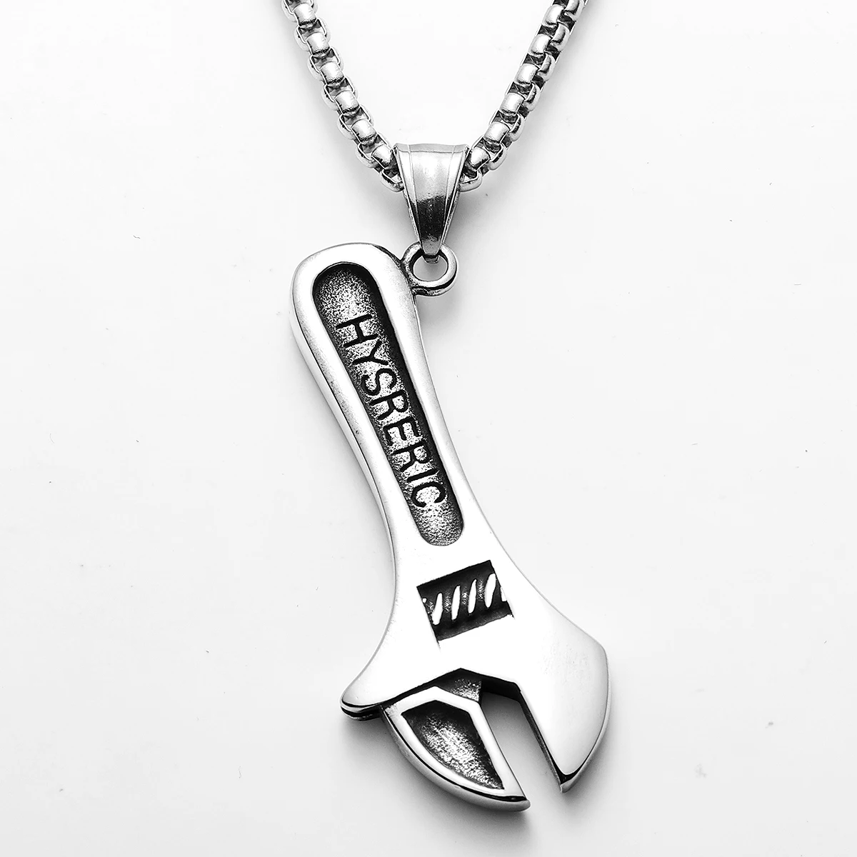 Sculpt Rings™ Wrench Tool Pendant Necklace – 316L Stainless Steel Retro Punk Jewelry
