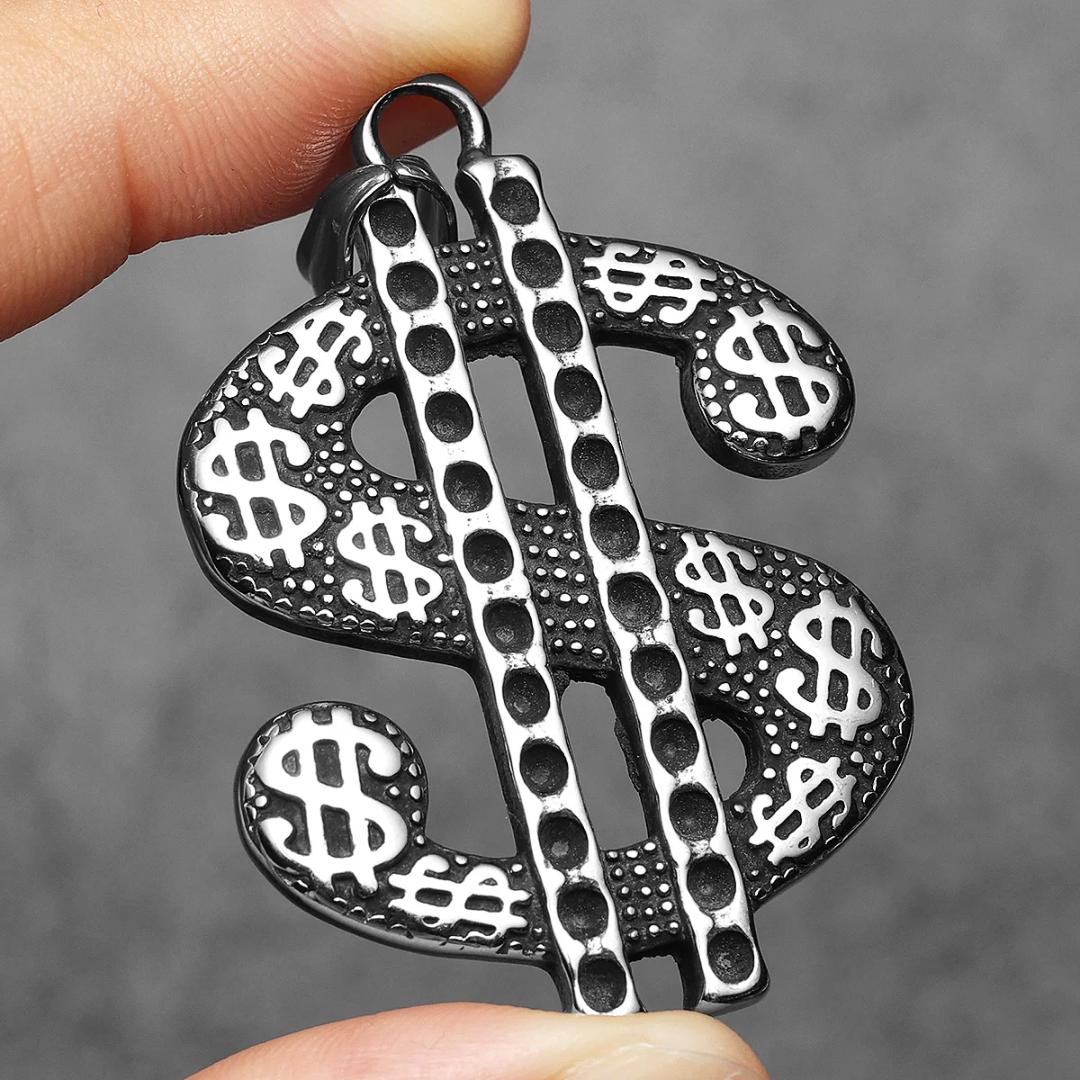 Sculpt Rings™ Dollar Sign Pendant Necklace – 316L Stainless Steel Hip Hop Streetwear Jewelry