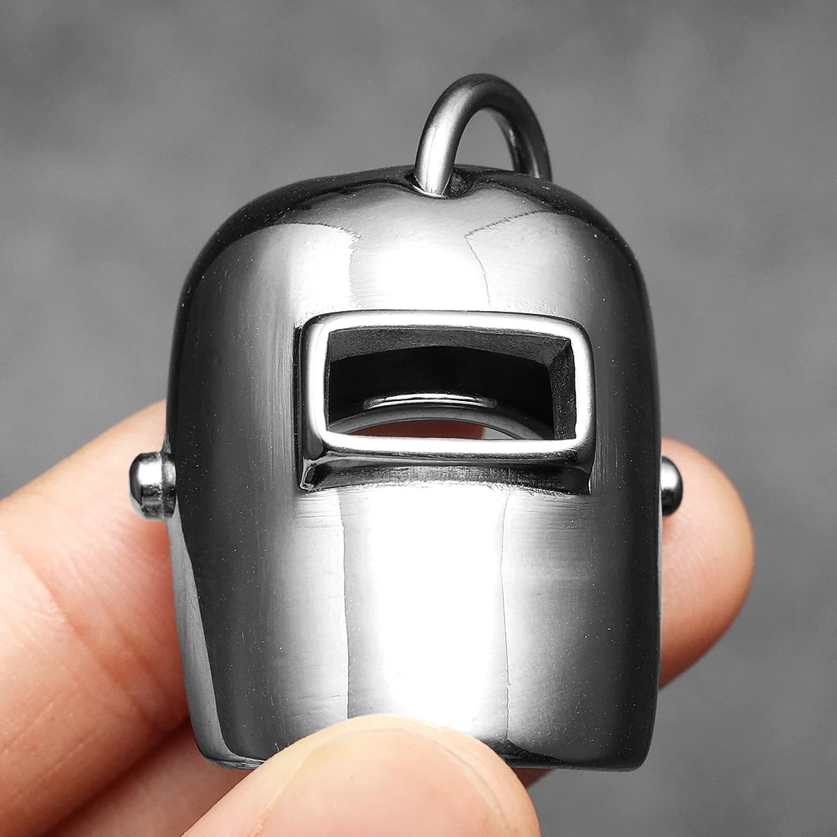 Welding Mask Pendant Necklace | Stainless Steel Punk Jewelry