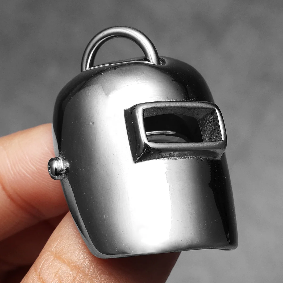 Welding Mask Pendant Necklace | Stainless Steel Punk Jewelry