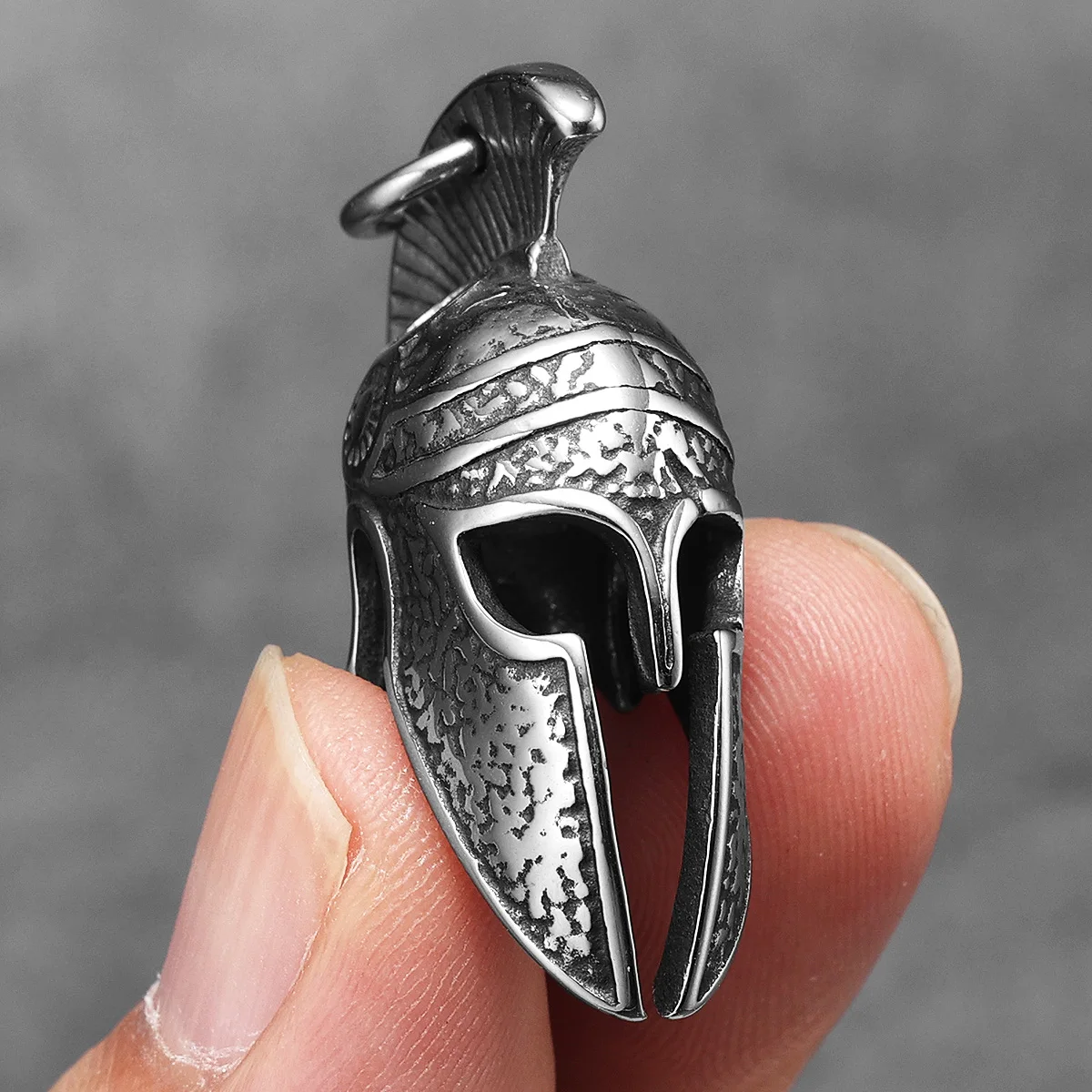 Roman Spartan Helmet Pendant | Stainless Steel Warrior Jewelry
