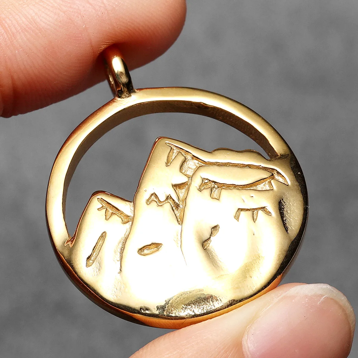 Snow Mountain Pendant Necklace | Stainless Steel Minimalist Jewelry
