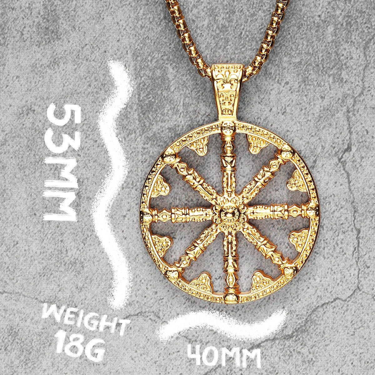 Sculpt Rings™ Viking Compass Pendant | Norse Stainless Steel Necklace