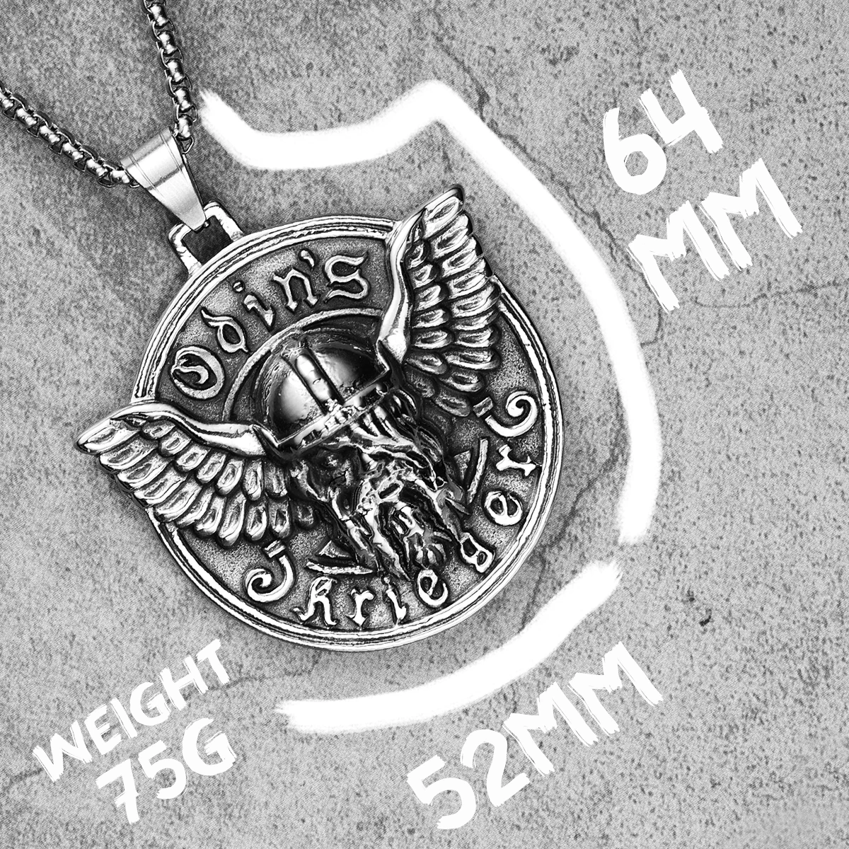 Sculpt Rings™ Odin’s Warrior Wings Pendant Necklace 75g
