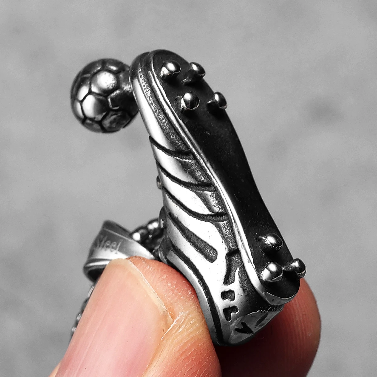 Sculpt Rings™ Soccer Cleat & Ball Pendant Necklace – Stainless Steel