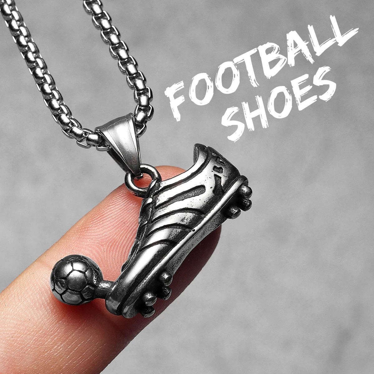 Sculpt Rings™ Soccer Cleat & Ball Pendant Necklace – Stainless Steel