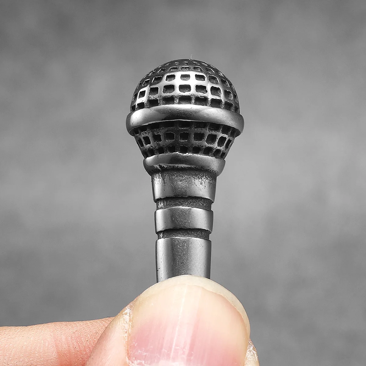 Sculpt Rings™ Microphone Pendant – Stainless Steel Necklace for Music Lovers