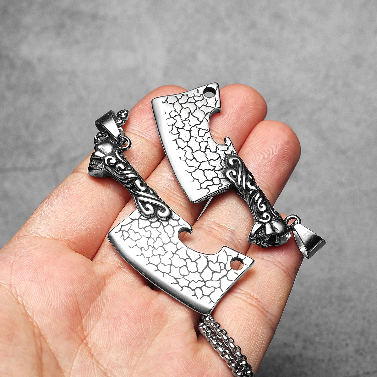 Sculpt Rings™ Skull Cleaver Pendant – Stainless Steel Gothic Bottle Opener
