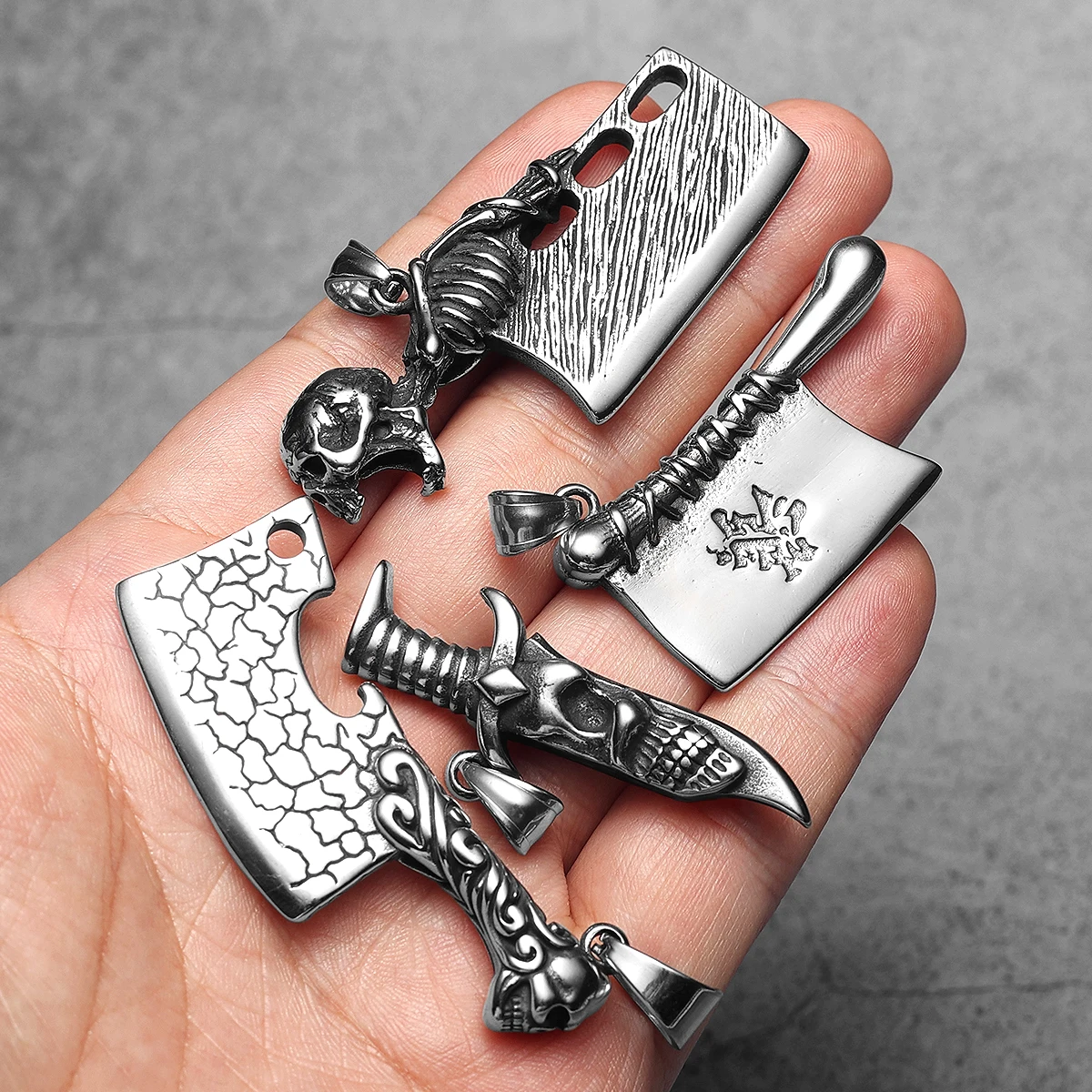 Kitchen Knife Stainless Steel Simple Jewelry Men Necklaces With Pendant For Male Women Punk Hip Hop Accessories Gifts Wholesale