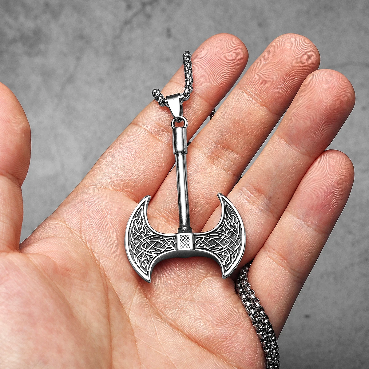 Sculpt Rings™ Viking Double Axe Pendant – Stainless Steel Norse Amulet