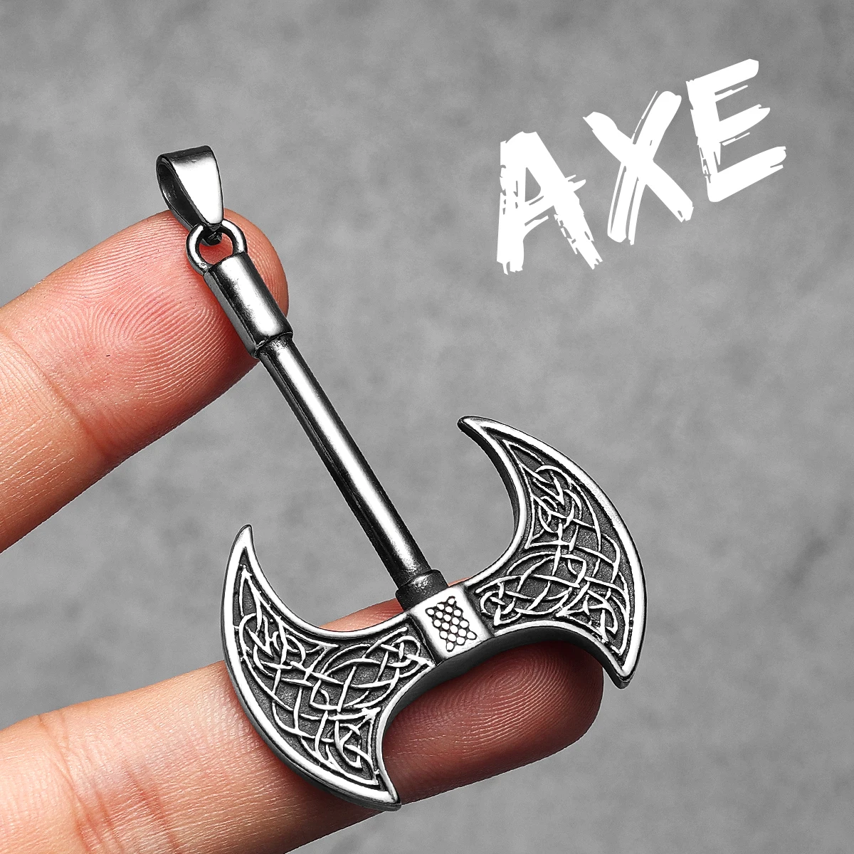 Sculpt Rings™ Viking Double Axe Pendant – Stainless Steel Norse Amulet