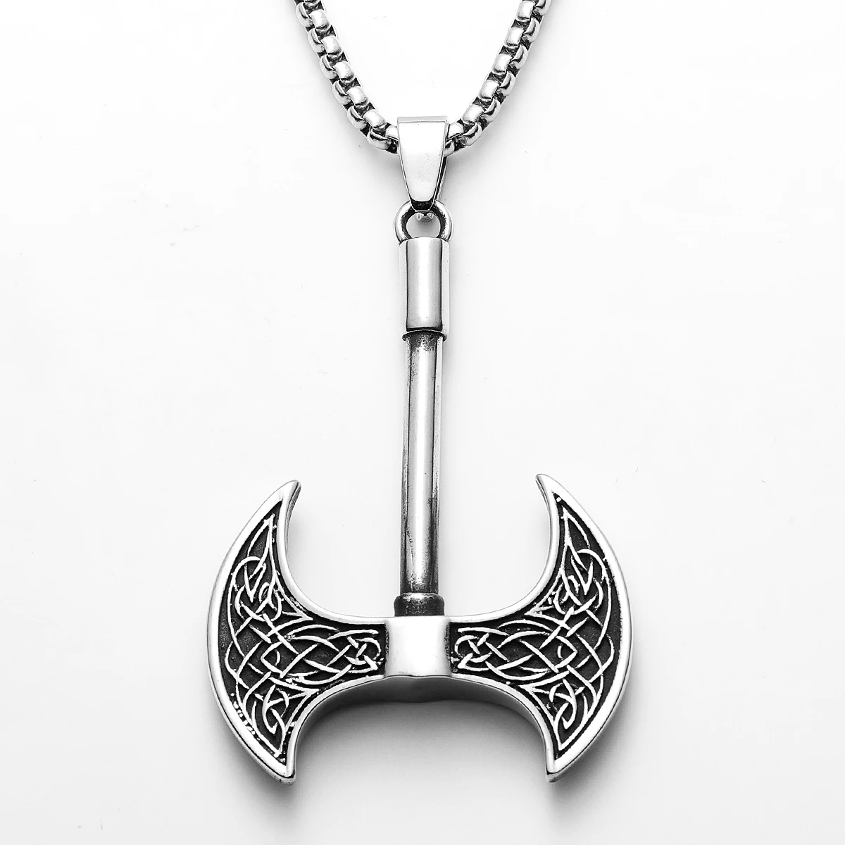 Sculpt Rings™ Viking Double Axe Pendant – Stainless Steel Norse Amulet