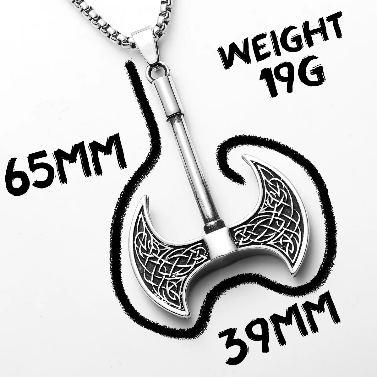 Sculpt Rings™ Viking Double Axe Pendant – Stainless Steel Norse Amulet