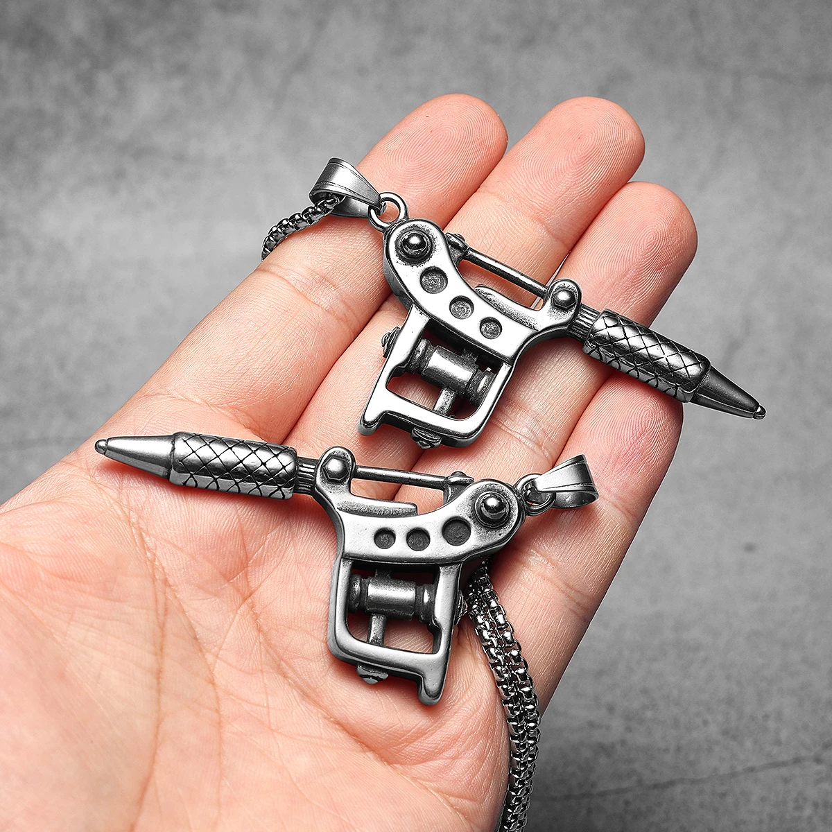 Sculpt Rings™ Tattoo Machine Pendant – Stainless Steel Artist Necklace