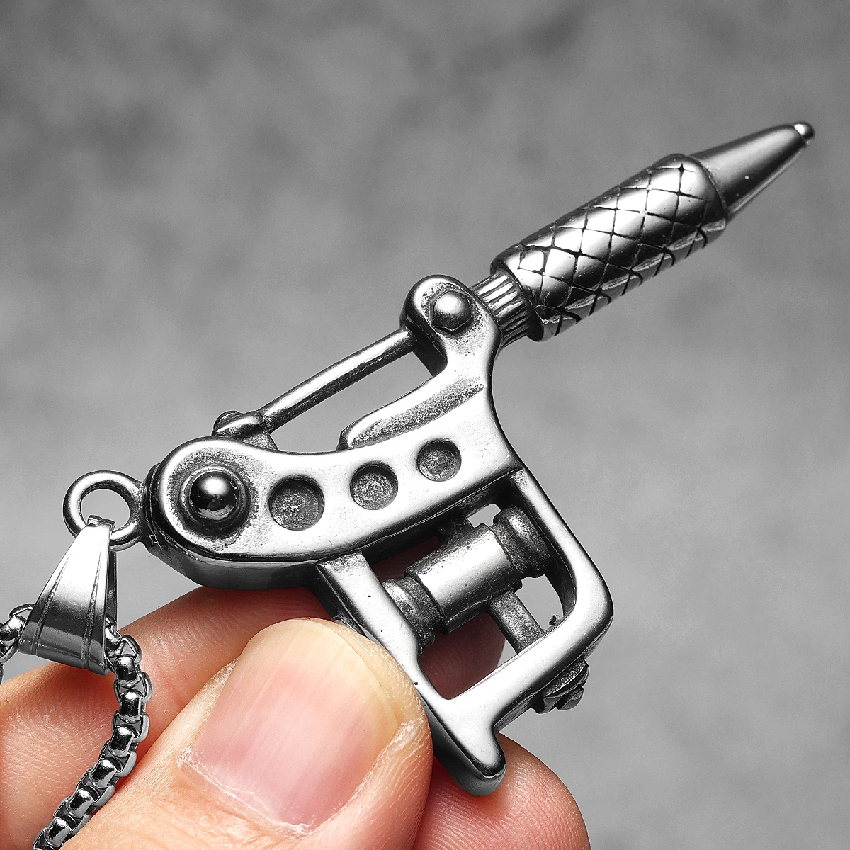Sculpt Rings™ Tattoo Machine Pendant – Stainless Steel Artist Necklace