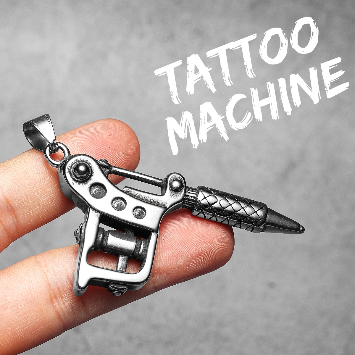 Sculpt Rings™ Tattoo Machine Pendant – Stainless Steel Artist Necklace