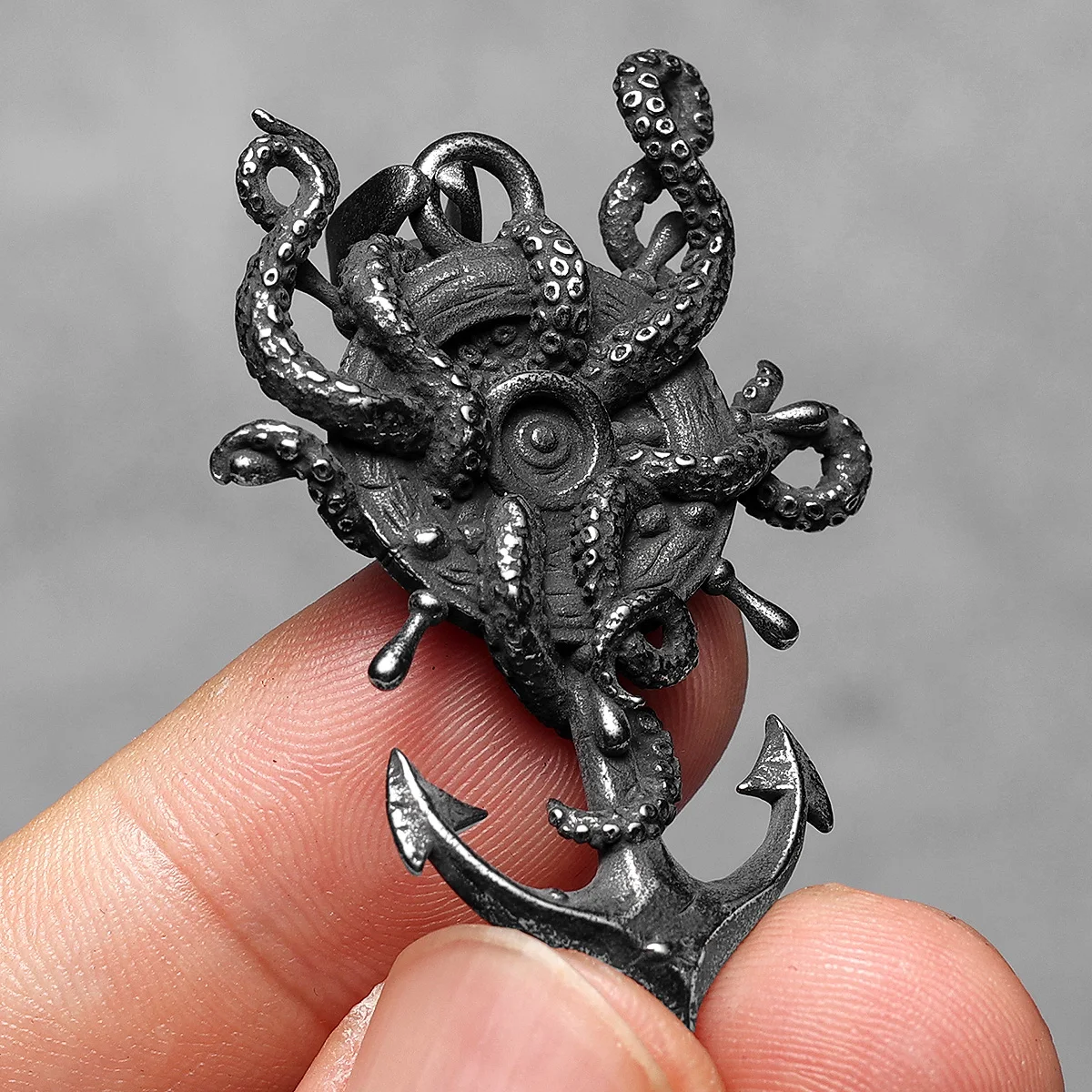 Sculpt Rings™ Vintage Octopus Anchor Stainless Steel Pendant Necklace