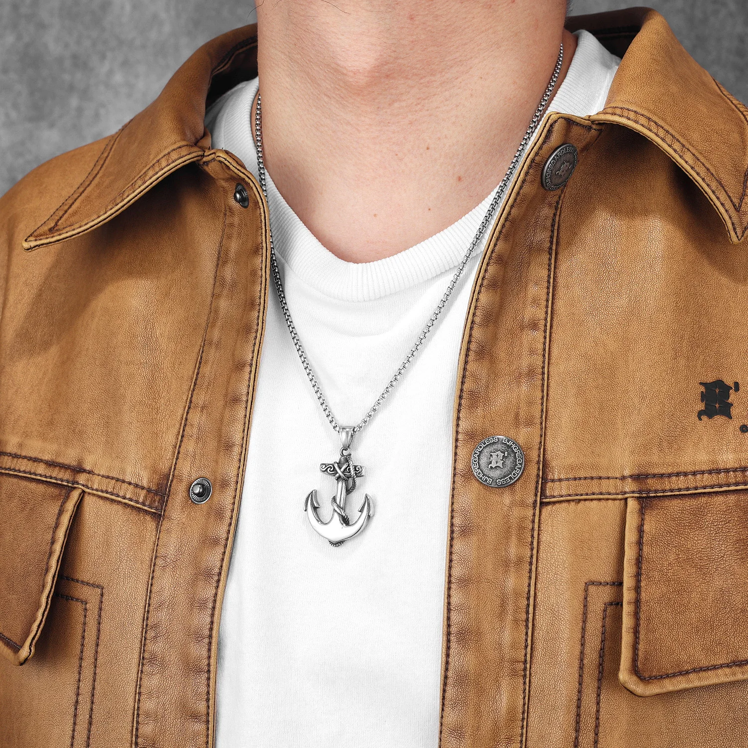Sculpt Rings™ Pirate Anchor Pendant – Stainless Steel Nautical Necklace