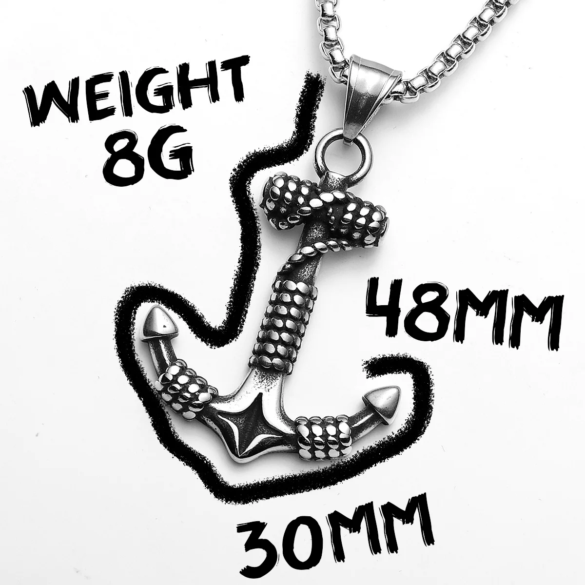 Sculpt Rings™ Vintage Stainless Steel Anchor Pendant for Men