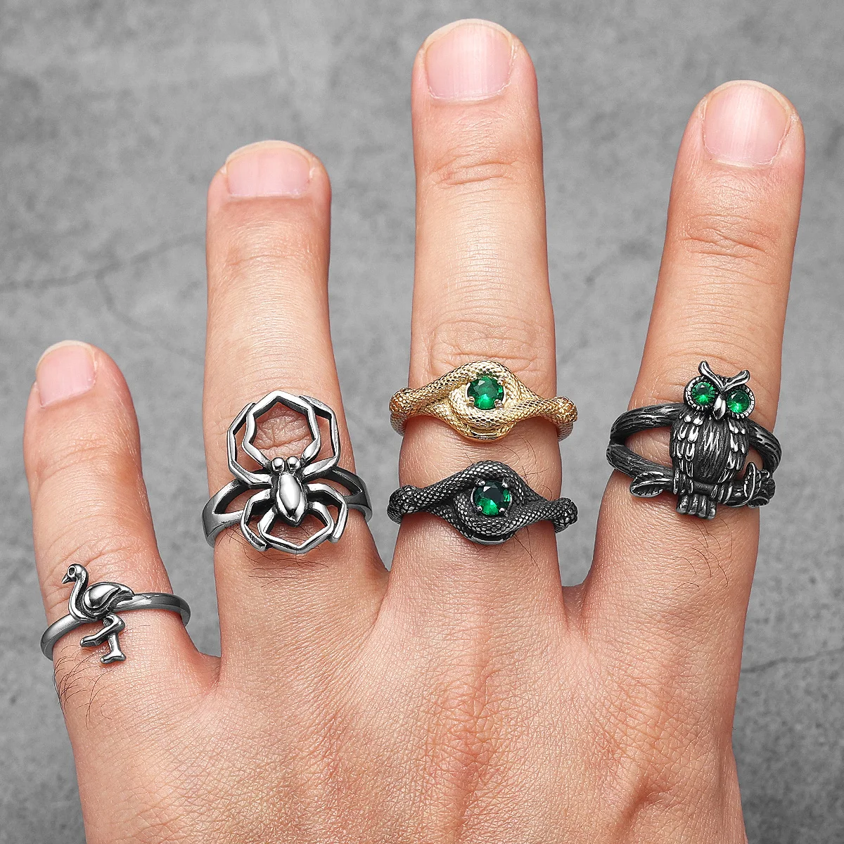 Flame Bird Simple Stylish Women Rings Stainless Steel Cute Punk New In Men Jewelry Fashion Accessories Gift Wholesale