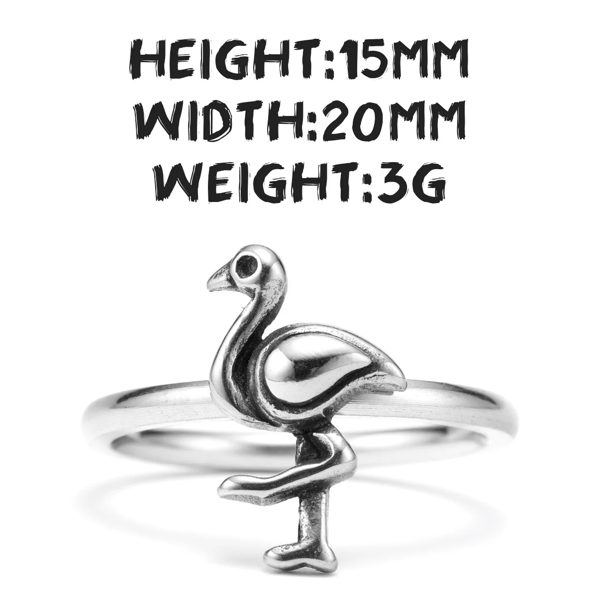 Flame Bird Simple Stylish Women Rings Stainless Steel Cute Punk New In Men Jewelry Fashion Accessories Gift Wholesale